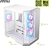 MSI MAG PANO 100R PZ WHITE Temperli Cam 3x120mm 1x120mm ARGB Fan ATX Beyaz Panoramik Gaming Bilgisayar Kasası