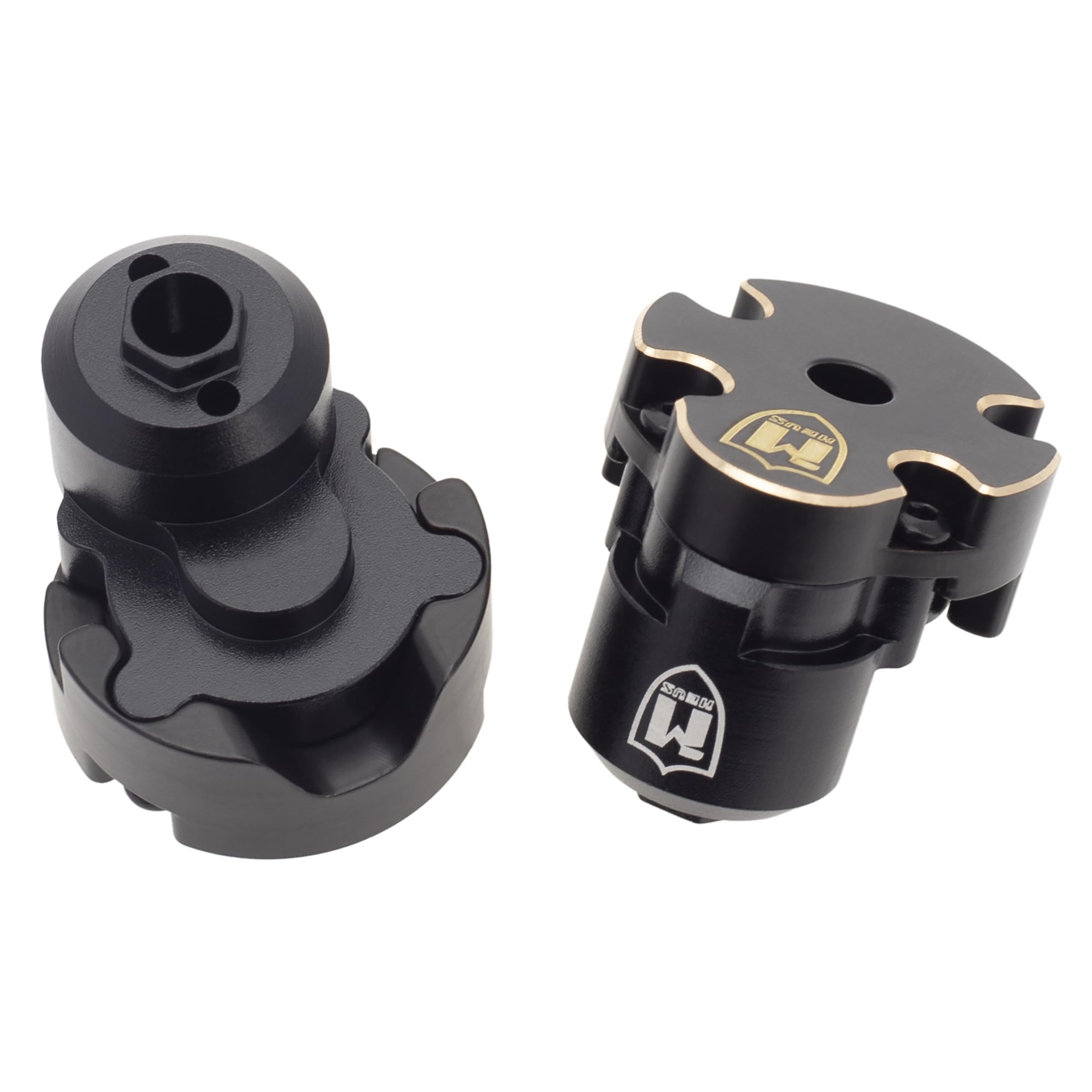 MEUS RACING 47.5g Ascent 18 Brass Rear Portal Cover for Redcat Ascent-18 1/18 RC Crawler Upgrades Parts, 23.75g/pc(Rear Portal Cover)