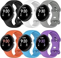 Vista 8 de Band Compatible with Google Pixel Watch 1/2/3/4 (41mm), Soft Silicone Sport Replacement Straps Bracelet for Google Pixel Watch 41mm