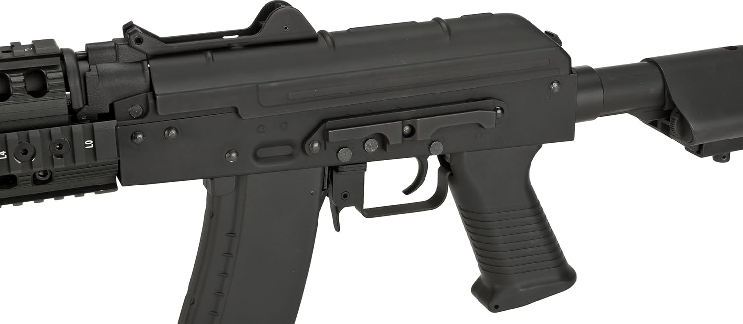 Evike Airsoft - CYMA Standard A.KS-74UN RAS w/M.4 CRA.ne St.ock Airsoft AEG Ri.fle (Package: G.un Only)