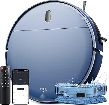 ZCWA Robot Vacuum and Mop Combo, 2 in 1 Mopping Robotic Vacuum with WiFi/App/Alexa, Robotic Vacuum Cleaner, Schedule Settings, Self-Charging, Ideal for Hard Floor, Pet Hair and Carpet