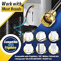 Vista 3 de (7 opciones de longitud) Manguera de drenaje deshumidificador con conector FHT de 3/4 pulgadas, con accesorios de latón resistentes al óxido