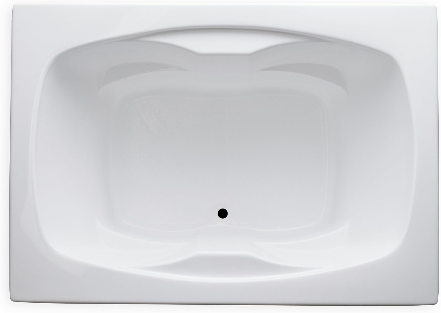 Carver Tubs - AR6042 - Modern Acrylic Fiberglass Soaking Bathtub - w/Spacious Interior - White Acrylic Rectangle Tub, Modern Built-in w/Armrest - Deep Relaxing Soak - 60"L x 42"W x 20.5"H