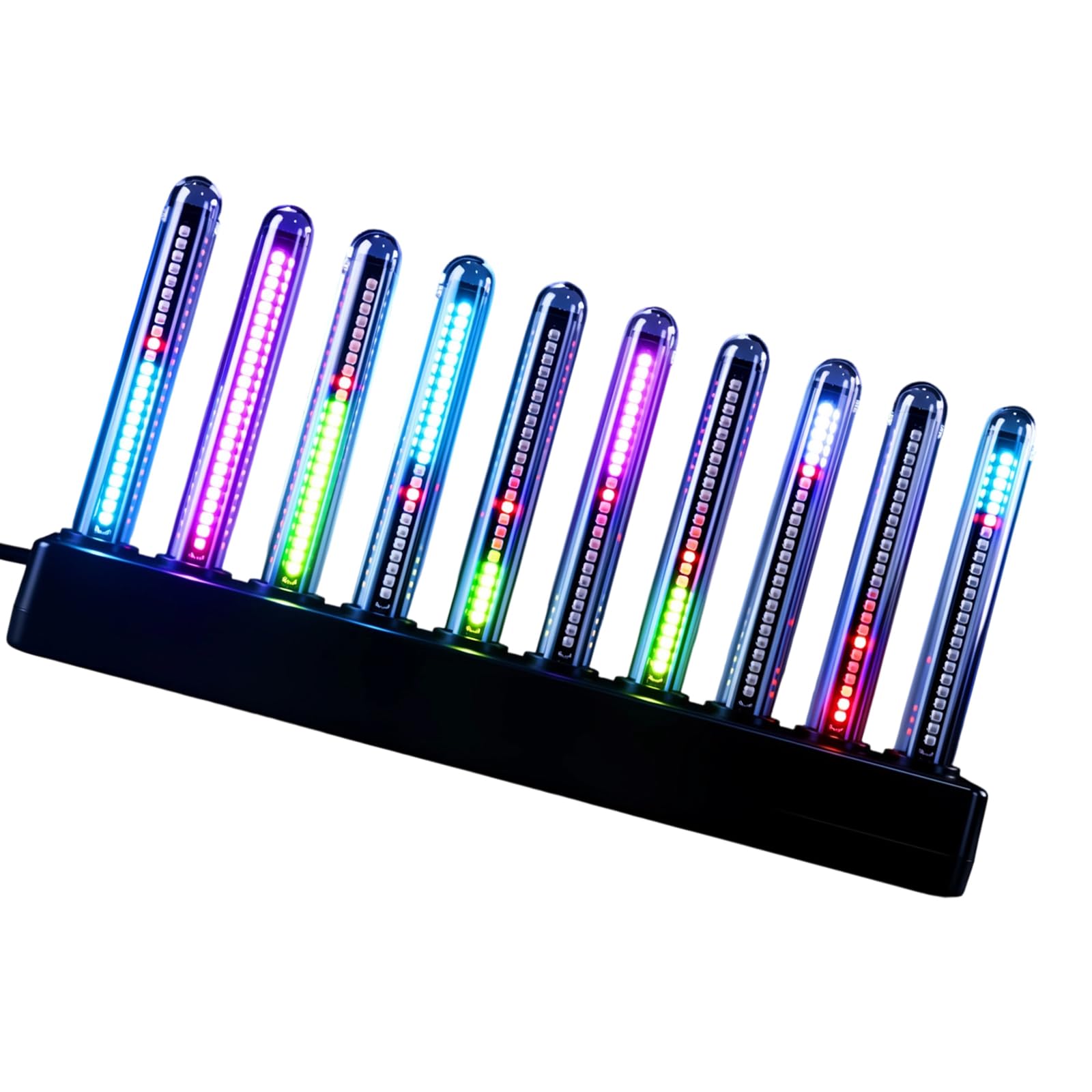 LXJLXD Interactive RGBs LED Spectrum with Sound Syncs and 8 Lighting Mode for Gaming and Ambients Decoration Color Changing Music Light