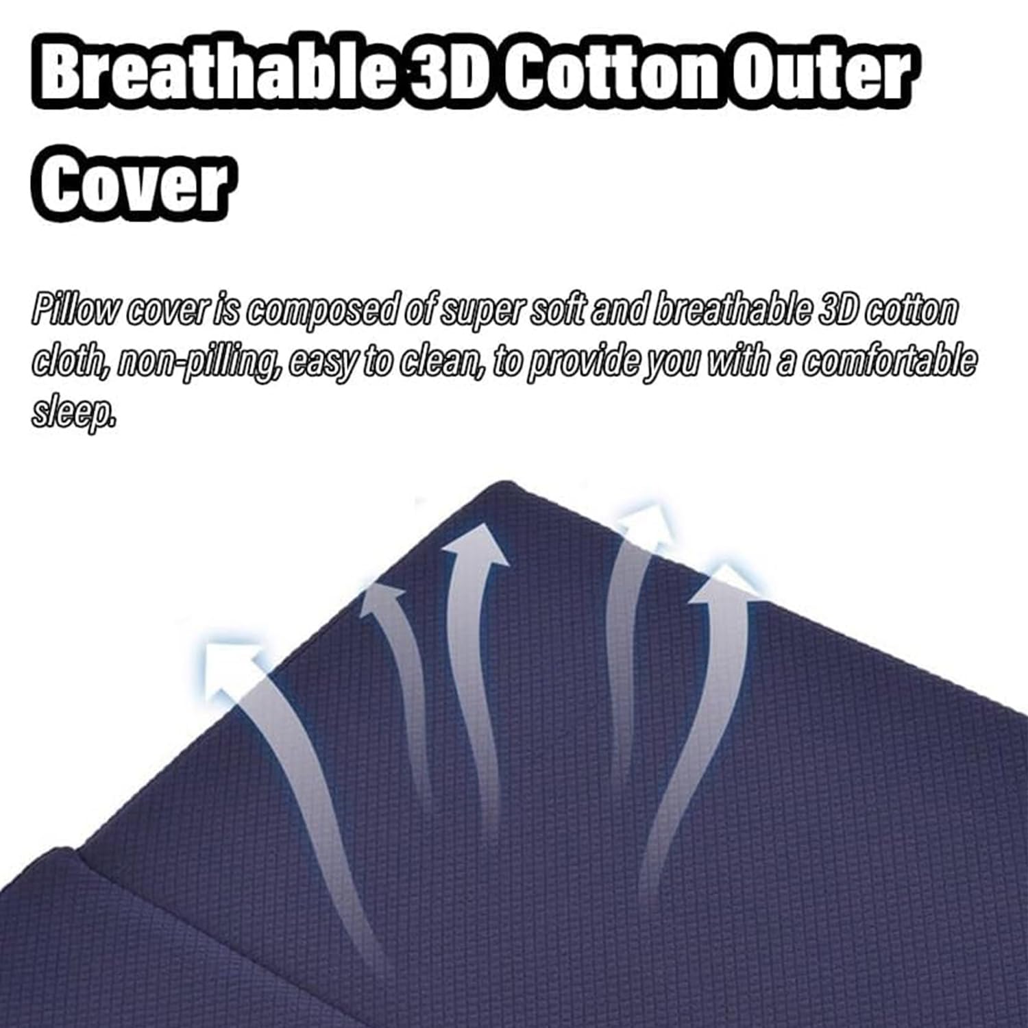 Almohada de cuña con parte superior de espuma viscoelástica para dormir en posición vertical y alivio del reflujo ácido