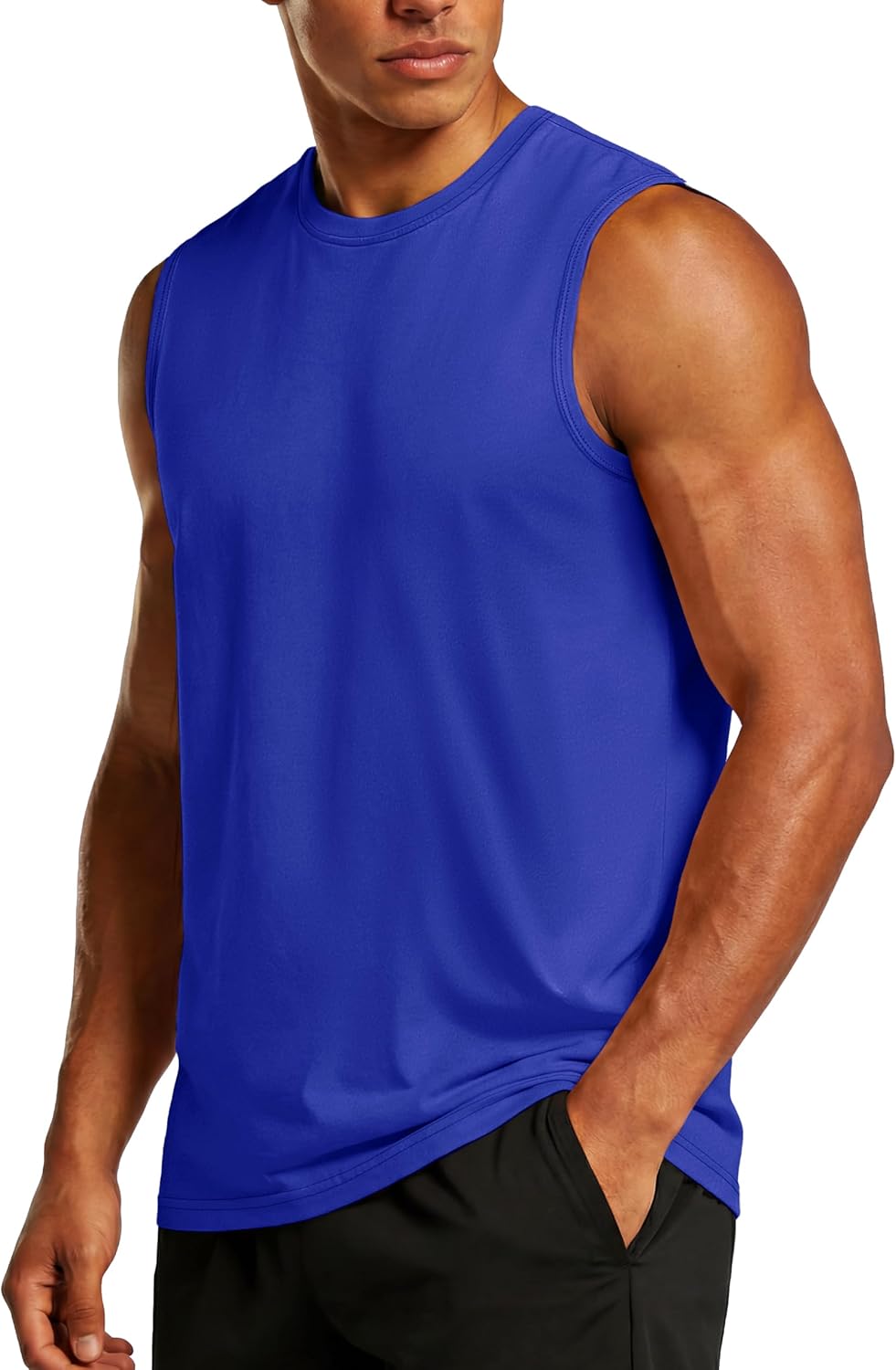 TACVASEN Tank Top for Men Moisture Wicking Cotton Sleeveless Shirts Muscle Gym Workout Causal Summer Tank Tops