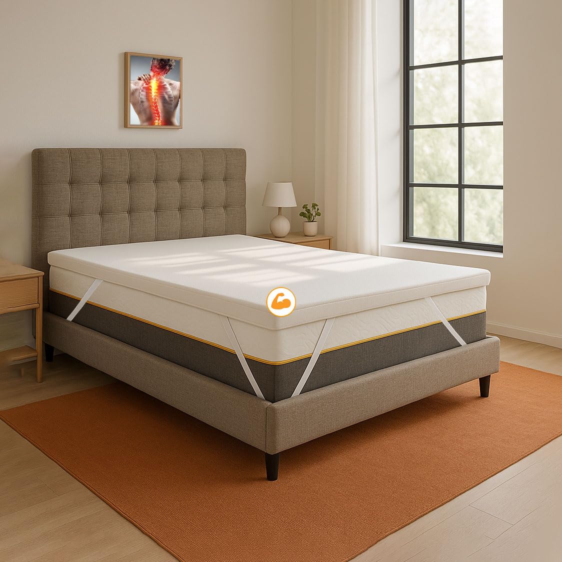 Comfy Line - Topper rigido Singolo 90x200 per Materasso in Poliuretano Espanso 5,5 cm - Correttore per materassi morbidi, Certificato - Made in Italy