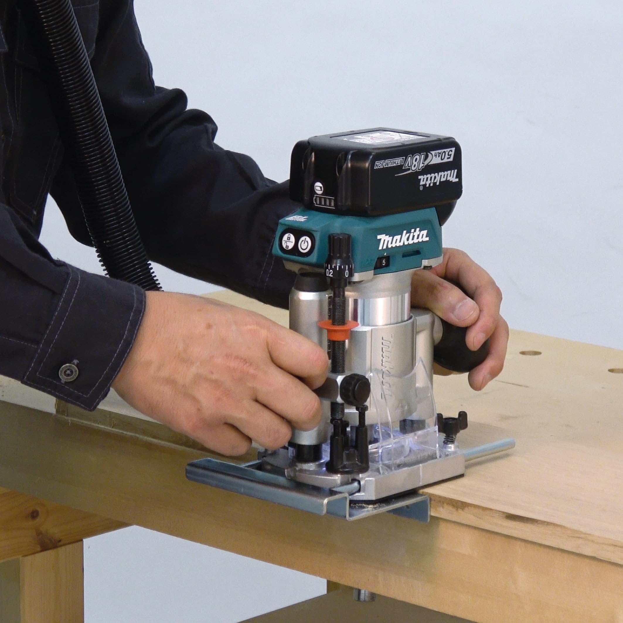 Makita drt50zjx2 batería de fresadora Incluye 3 Multifunción Module en Makpac, 800 W, 18 V