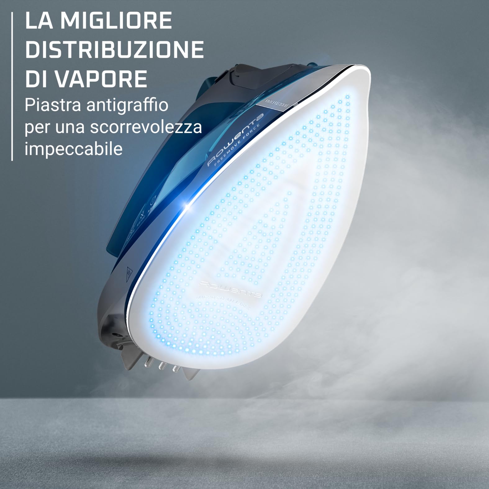Rowenta Freemove Force, Ferro a Vapore Senza Filo: Efficace, Leggero, con Riscaldamento Rapido e Ricarica Veloce. Getto di Vapore da 40 g/min, Spegnimento Automatico, Modello DE6725D1.