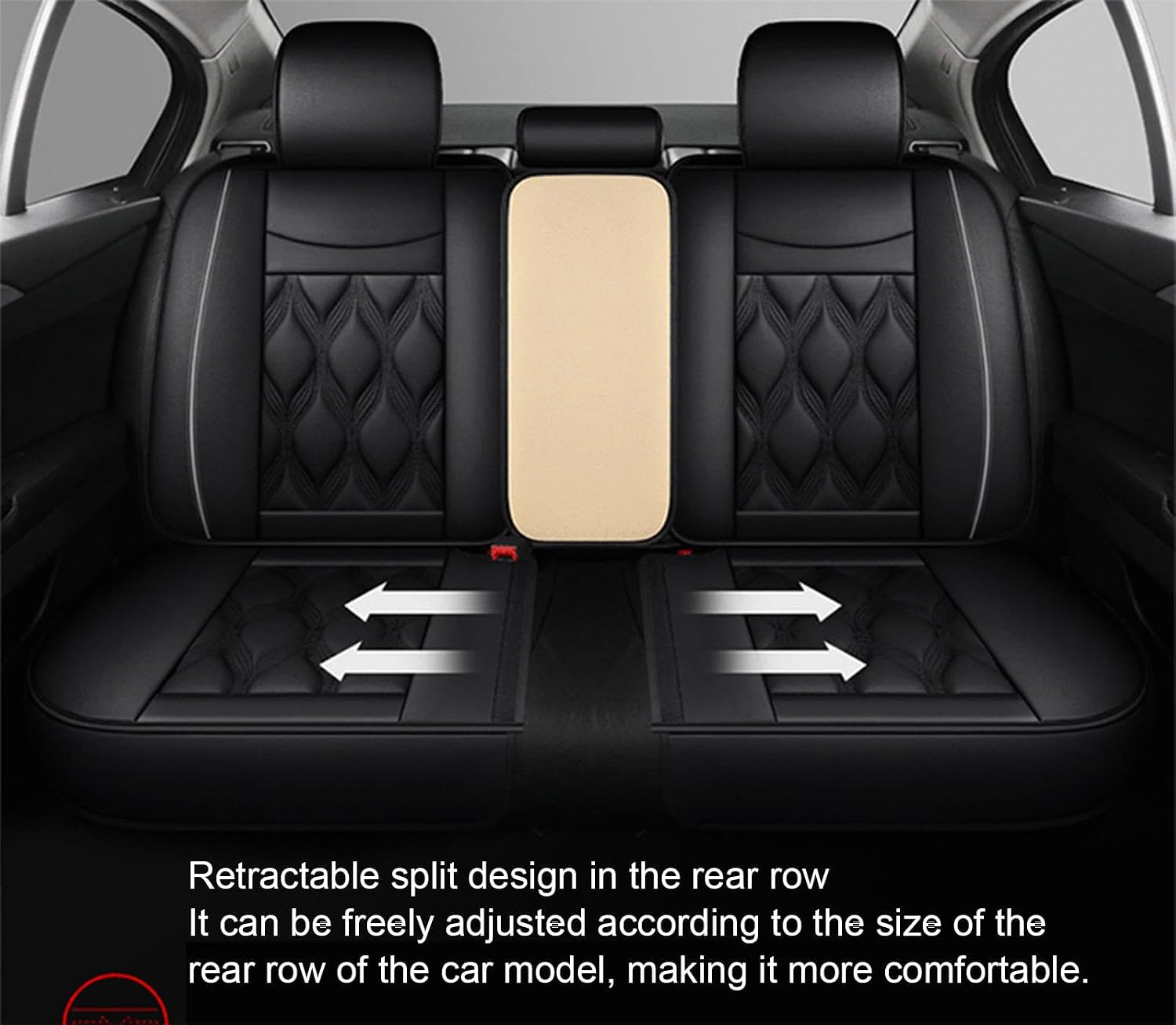 Car Seat Covers Full Set, Universal Faux Leather Car Seat Covers 5 Seats, Waterproof Breathable Automotive Seat Covers for Most Sedans SUVs Trucks,B