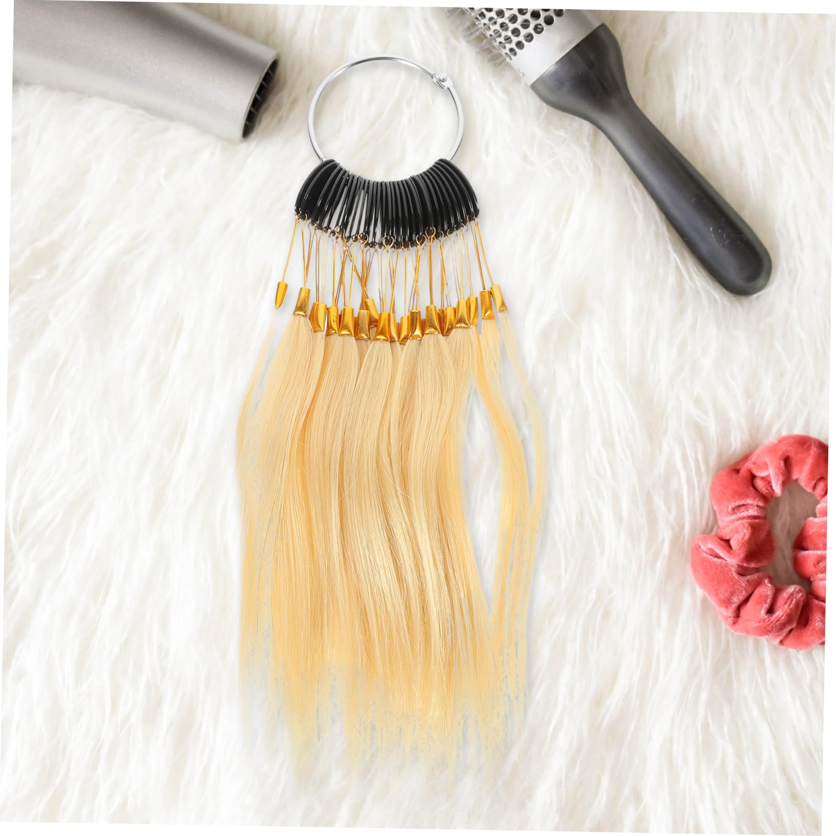 Échantillons de Cheveux Réels 30pcs pour Test de Coloration Capillaire, Facile à Transporter, pour Salons de Beauté et Coiffure Professionnelle
