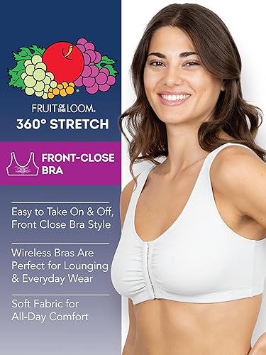 Miniatura 5 de Fruit of the Loom - Brasier de algodón con cierre frontal para mujer