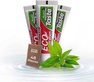 ECO Amenities Travel Size Bulk Toothpaste - 1oz (Bulk Pack - 48 Tubes) Peppermint Toothpaste Travel- Sized for Guests Fresh Scent Hotel Toiletries