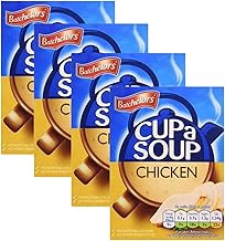 Official Batchelor Cup a Soup Chicken 16 Sachets | Cup Soup for Lunch (One Size, Chicken) 4 x Boxes Multi pack deal, Chicken Soup, Cuppa Soup