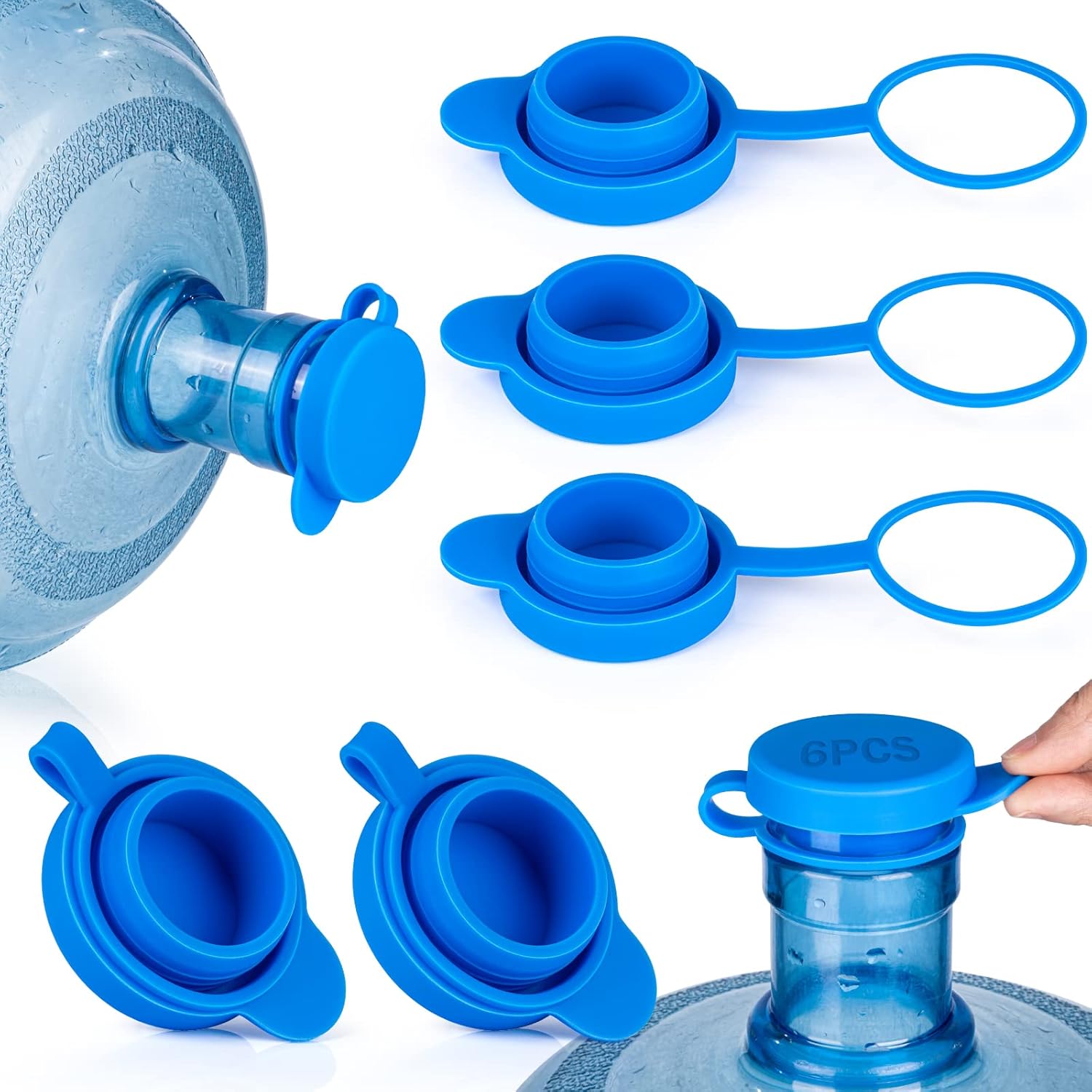 5 Gallon Water Bottle Caps Reusable Silicone Cap with