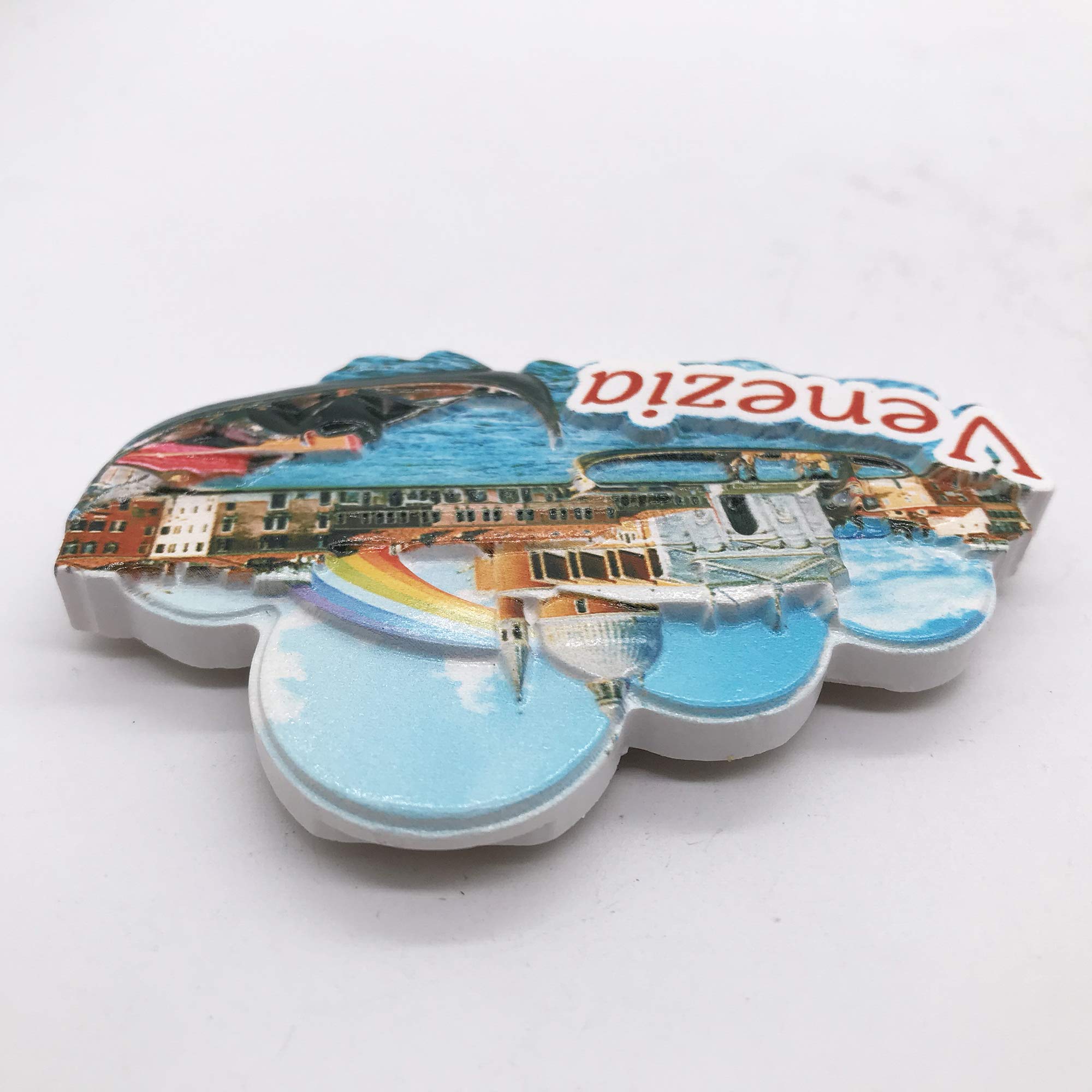 Set 2 Calamite 3D Venezia - Resina Souvenir Per Frigorifero | Design Ponte Rialto E Gelato - Foto 3