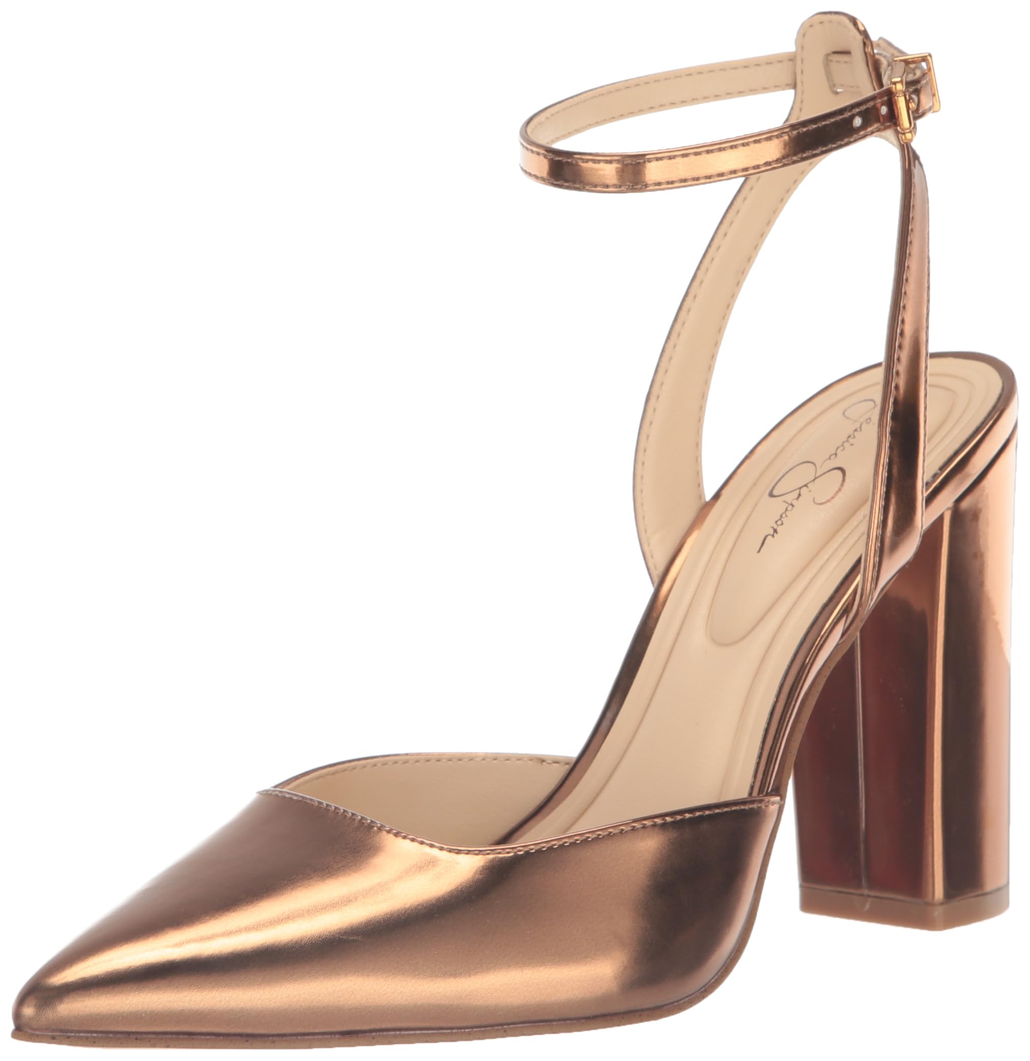 Jessica Simpson Women's Nazela Pointed Toe Pump, Bronze, 5 UK
