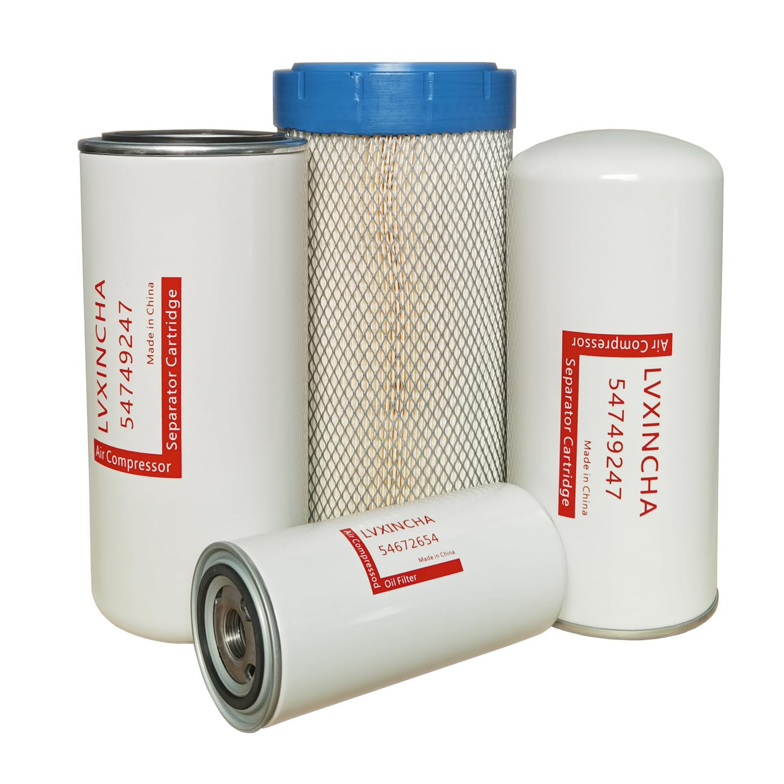 LVXINCHA Filter Kit 22203095 Air Filter 54749247 Air/Oil Separator 54672654 Oil Filter, Filter Kit Compatible with 37PE Air Compressor LVXINCHA Filter Replacement Part