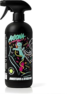 AXIONA Ambientador y Neutralizador de Olores para Coche 1L –Manzana Fresca – Absorbe y Elimina Malos Olores – Aroma Duradero – Más de 300 Pulverizaciones