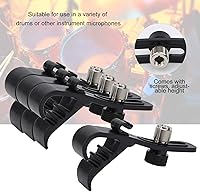 Vista 3 de Watris Veiyi - Clips para micrófono de tambor - 4 piezas, abrazaderas de montaje a prueba de golpes