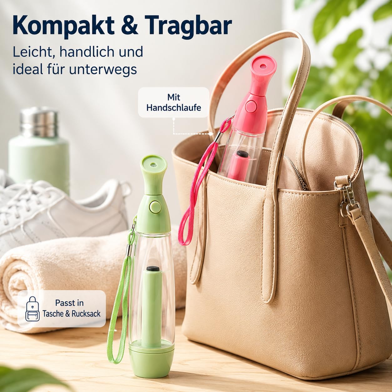 Set mit 3 manuellen Wasserzerstäubern – nachfüllbares Wasserspray – tragbar, Kunststoff, Wasserspray, ideal für Gesichtspflege und Bodys, Pumpdruck-Wasser-Zerstäuber Zur Abkühlung, 90ml (A-3PCS)