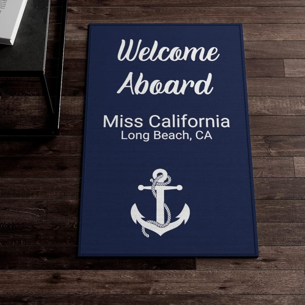 Custom Anti-Slip Welcome Aboard Mat, Non-Skid Personalized Mat for Boat, Boarding Mat, Gunwale Boarding Mat, Nautical Gift, Coastal Décor - Image 2