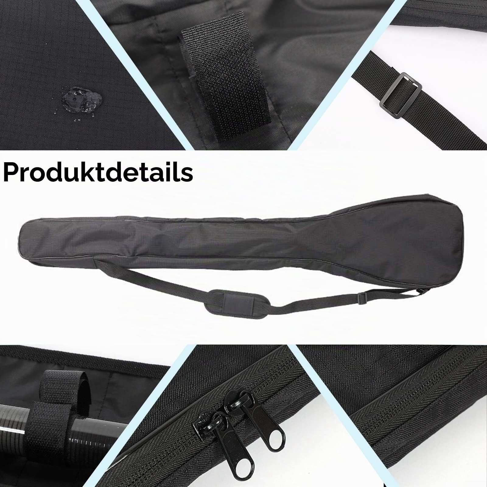 Paddel Tasche, Kanu Kajak Split Doppelkopf Paddeltasche mit Schultergurt, wasserabweisend Kajak Paddel Transport und Aufbewahrungstasche