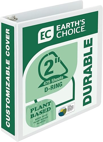 Vista 130 de Samsill - Carpeta de anillos redondos de 3 pulgadas, respetuosa con el medio ambiente, con certificado USDA Biobased, colección de moda, paquete