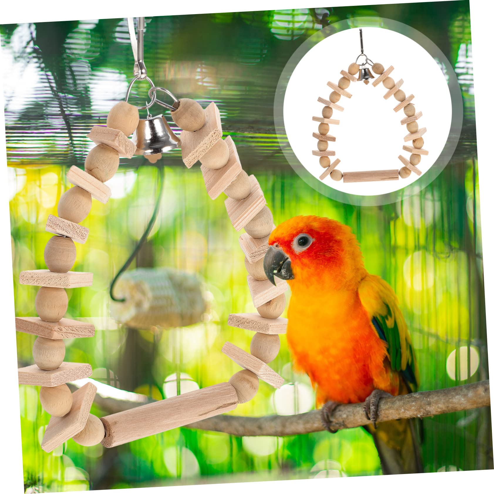 YARNOW 5 Pz altalena del pappagallo stand di posatoi per pappagalli altalena pappagallo divertente giochi per pappagalli giochi giocattoli giocattolo oscillazione degli uccelli