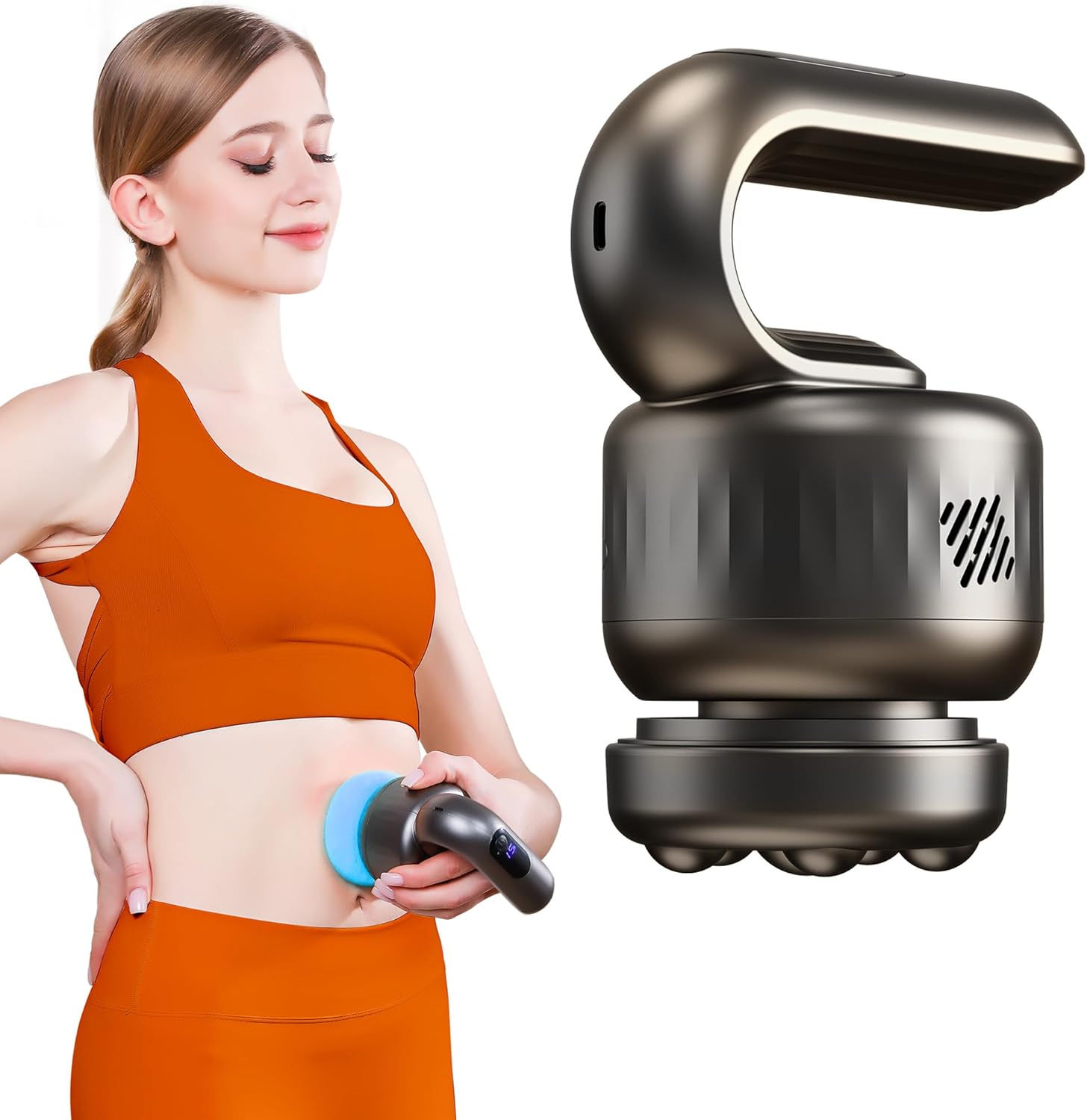 Massage Gun -Handheld Muscle Massager Tools, Back and Neck Massager for Pain Relief Deep Tissue, 5 Speeds & 3 Massage Heads - Gifts for Women, Father, Mother, Friends，Sisters