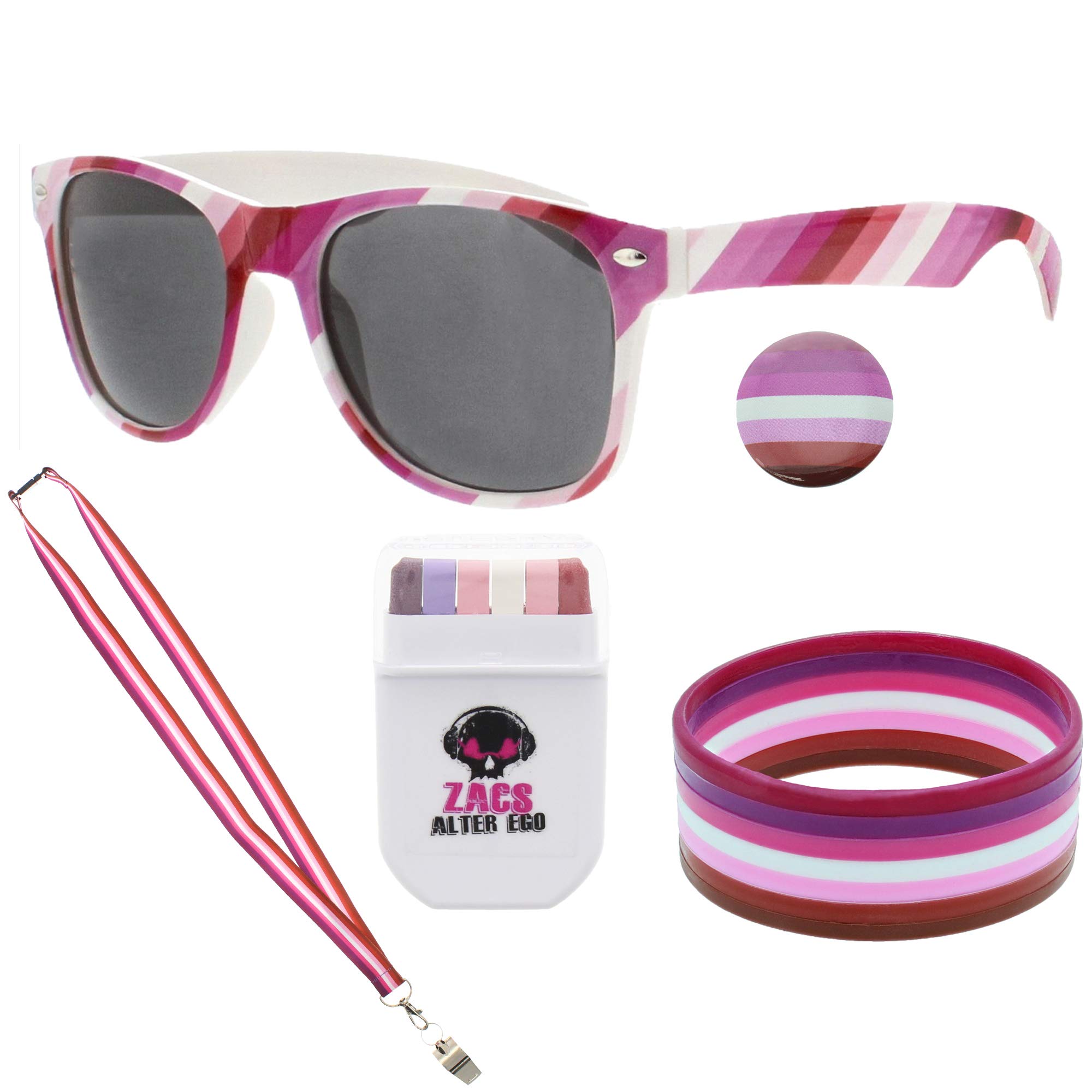 Zac's Alter Ego Gay Pride Festival 5 Piece Lesbian Colours Accessory Kit - Equaltiy