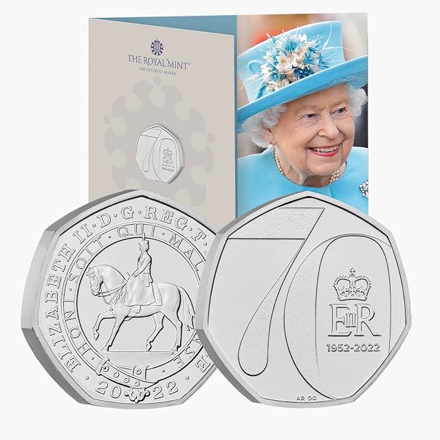 CrawleyCoins 2022 Platinum Jubilee of Queen Elizabeth II UK 50p Royal Mint Pack