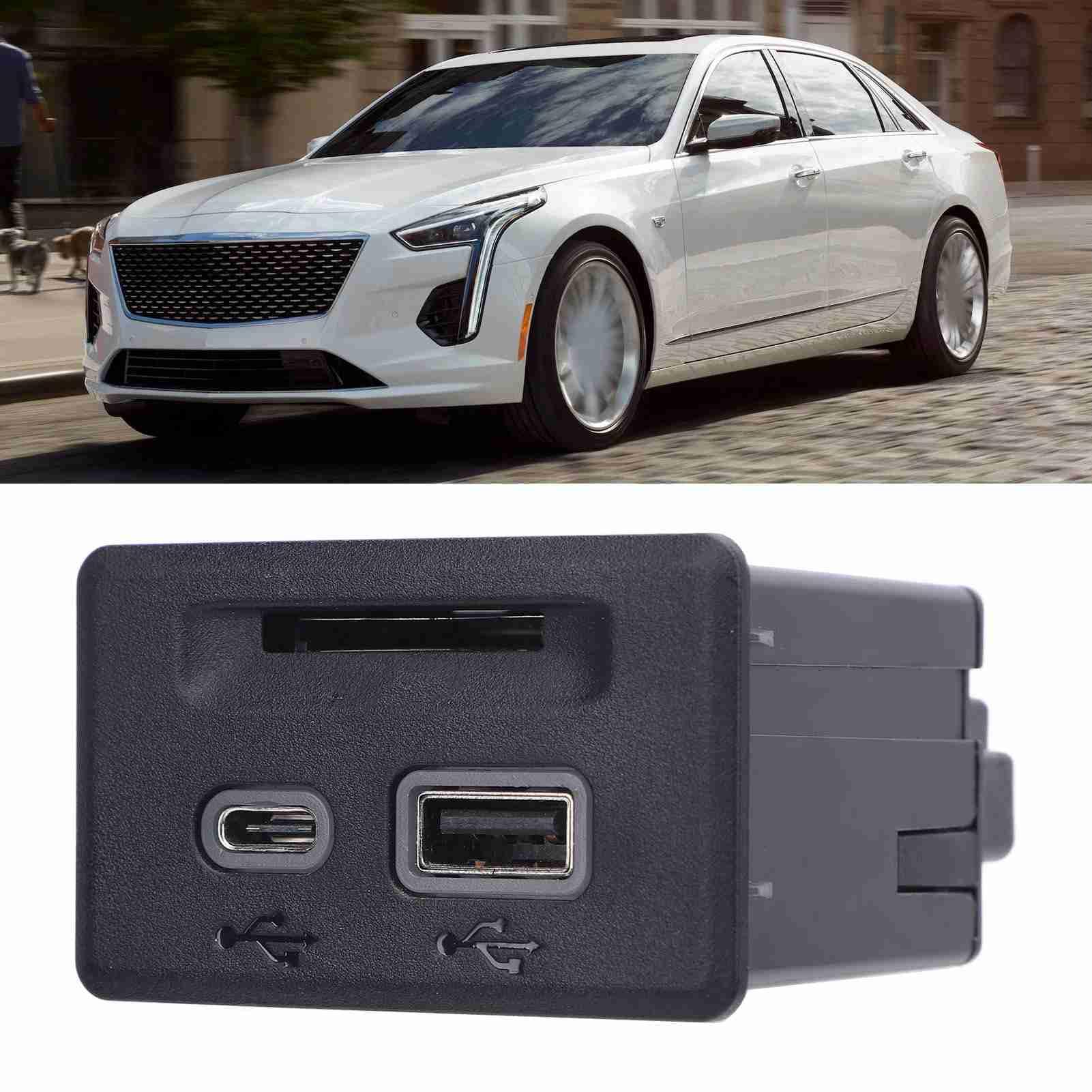 RiToEasysports Consola Conector USB Adaptador de Conector Auxiliar Plug and Play Consola Central Adaptador de Puerto USB OE 13525431 13529869 para CT6 XT4 XT6 XTS 1500 Carga de Dispositivo Música