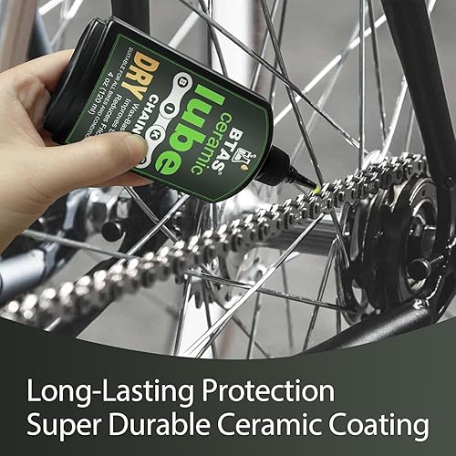 Miniatura 3 de Lubricante de cadena de bicicleta seca de cerámica de 4 onzas, tinte trazador UV, aceite lubricante para bicicleta de montaña, condiciones