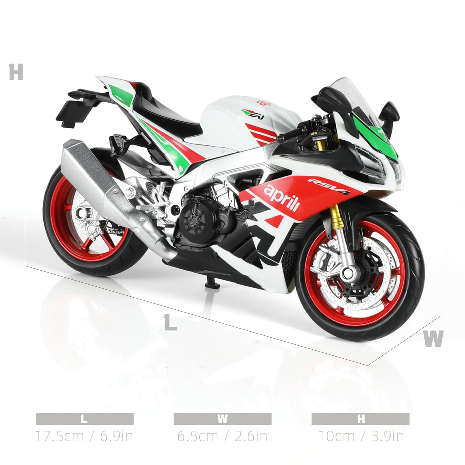 Risopen Aprilia RSV4 RR1000 Motorcycle Model - Diecast -2