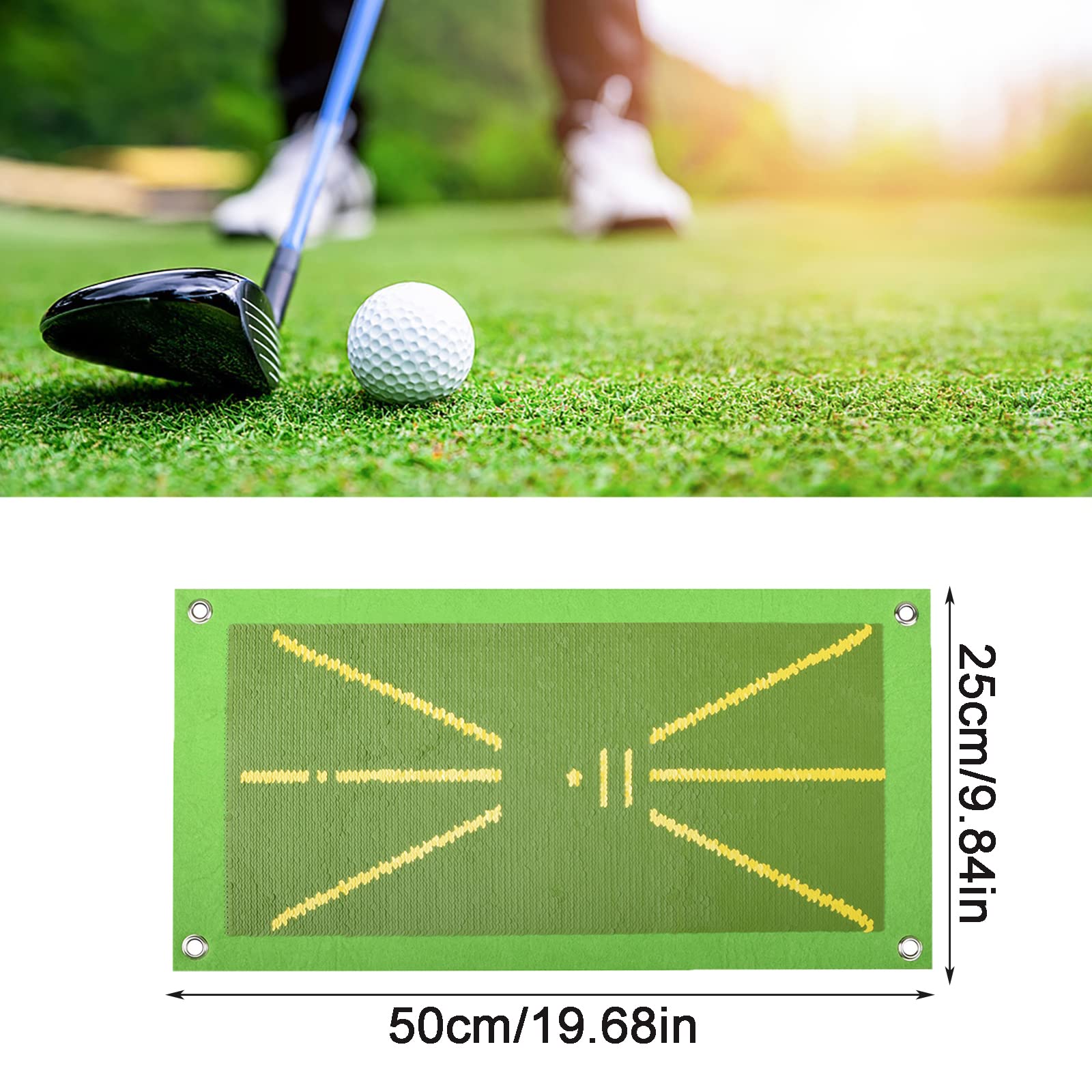 Tapis d'entraînement de Golf Hitting - Analysez Votre Swing et Améliorez Votre Technique avec Notre Tapis de Frappe de Golf pour Intérieur/Extérieur Résistant à la Déchirure et Antidérapant