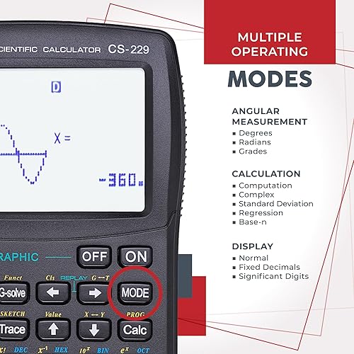 Miniatura 3 de CATIGA Calculadora científica con funciones gráficas, múltiples modos con interfaz de usuario intuitiva para principiantes y cursos avanzados,