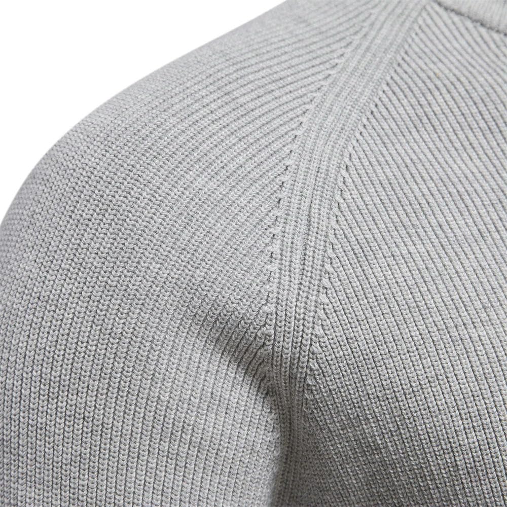 ZBDZSW Autunno Cotone Cerniera Cardigan per Uomo Moda Casual Sociale Uomini Maglioni Collo Alto Inverno Caldo Maglione Lavorato A Maglia Uomo