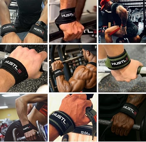 Miniatura 6 de Correas de levantamiento para levantamiento de pesas y peso muerto, correas de muñeca de 21 pulgadas con acolchado de neopreno grueso, muñequeras de