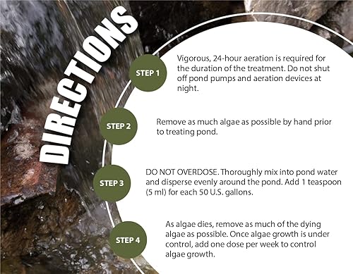 Miniatura 3 de Bloom Buster - Control de algas para estanque 8 onzas seguro para koi peces dorados y plantas controla las algas en estanques y características de