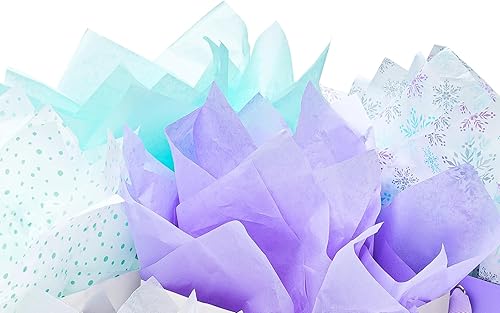 Miniatura 9 de Winter Wonderland K-Kraft - Papel de seda para regalo, 102 hojas para cumpleaños, bodas, quinceañera, baby showers, manualidades, flores de papel de