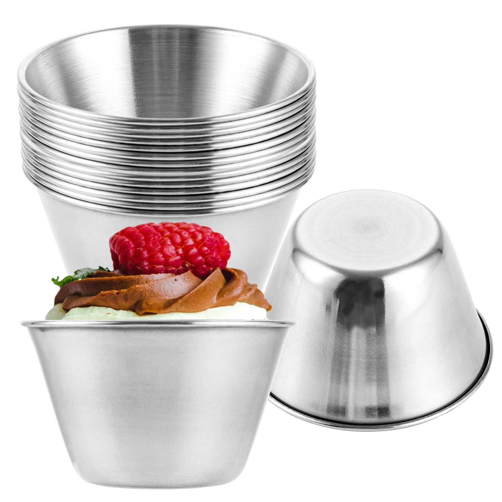 ZOFUN Lot 20 Mini Coupelles Dessert Verre 45 Ml – 7,5 Cm, Bols à Sauce, Dips, Tapas, Verrines, Empilables & Transparents