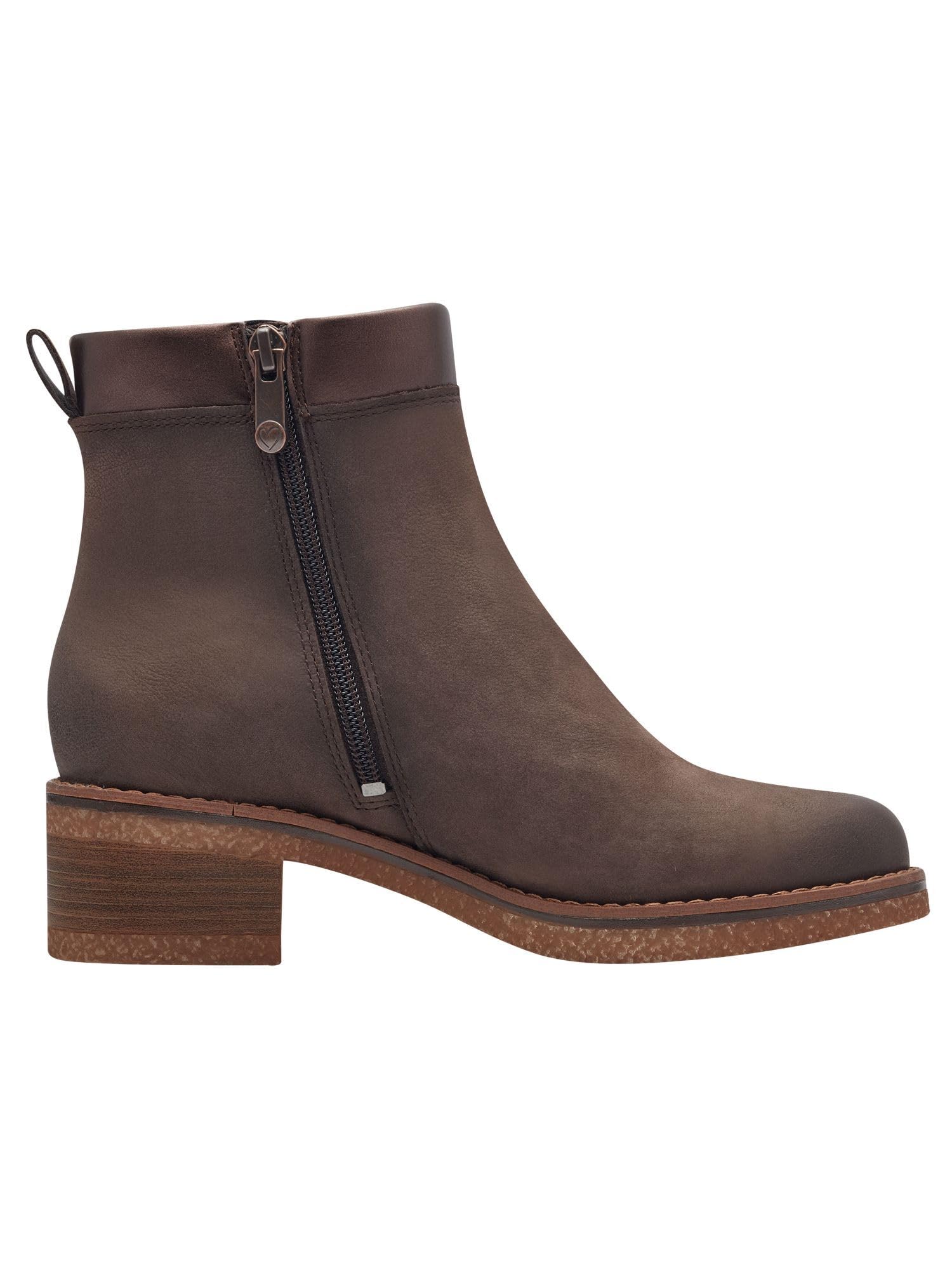 MARCO TOZZI Damen Stiefeletten mit Absatz mit Lederanteil Blockabsatz