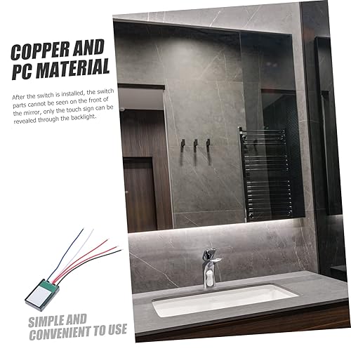 Miniatura 5 de ORFOFE Espejo con interruptor táctil, sensor táctil para control de luz LED para iluminación Control de lámpara de espejo para luz de escritorio y
