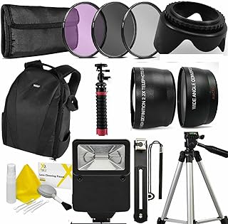 52MM Professional Complete KIT for Nikon D7100 D7000 D5500 D5300 D5200 D5100 D3300 D3200 D3100 D3000 DSLR Cameras