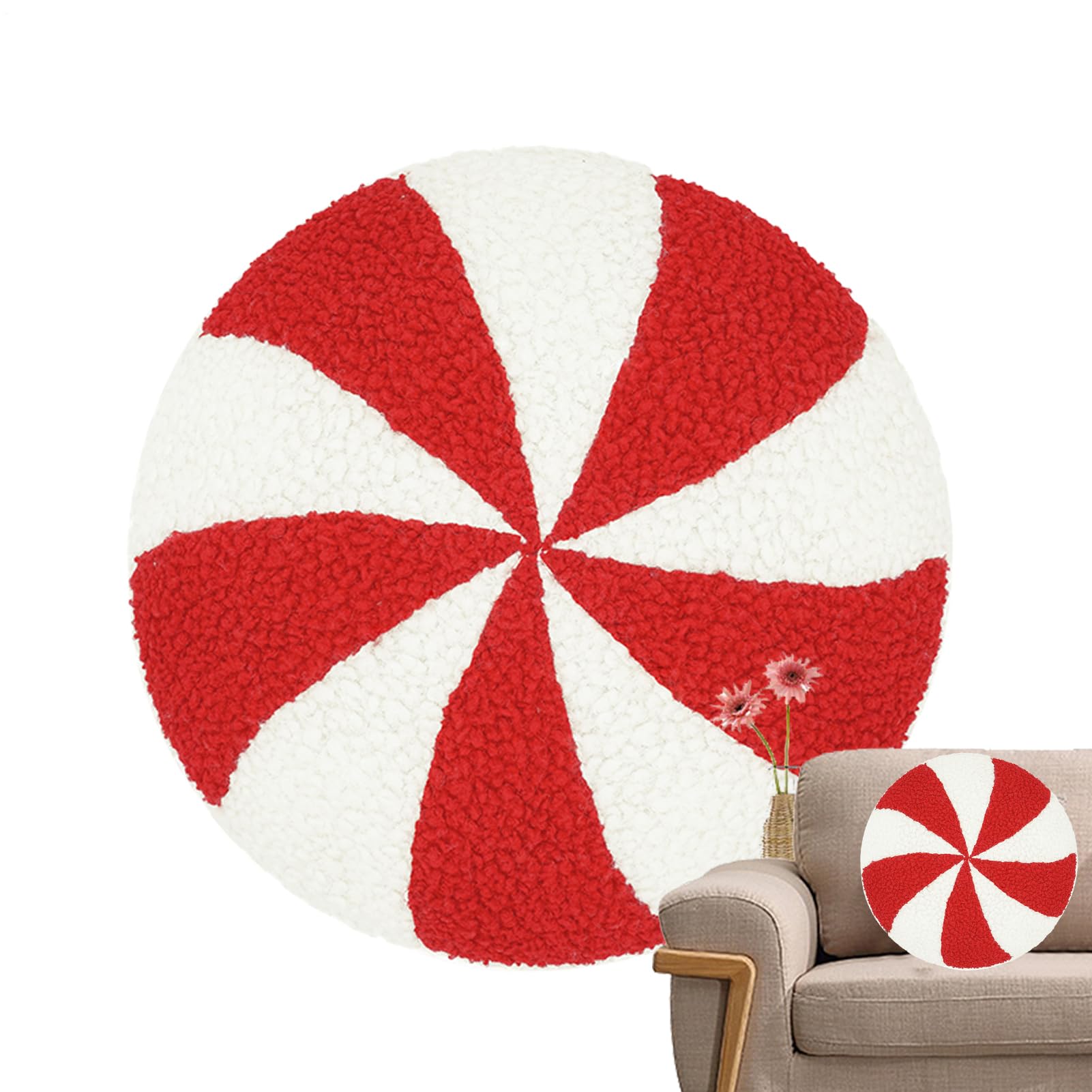 Oreiller de Noël bonbons 33cm coussin hiver chambre salon hôtel