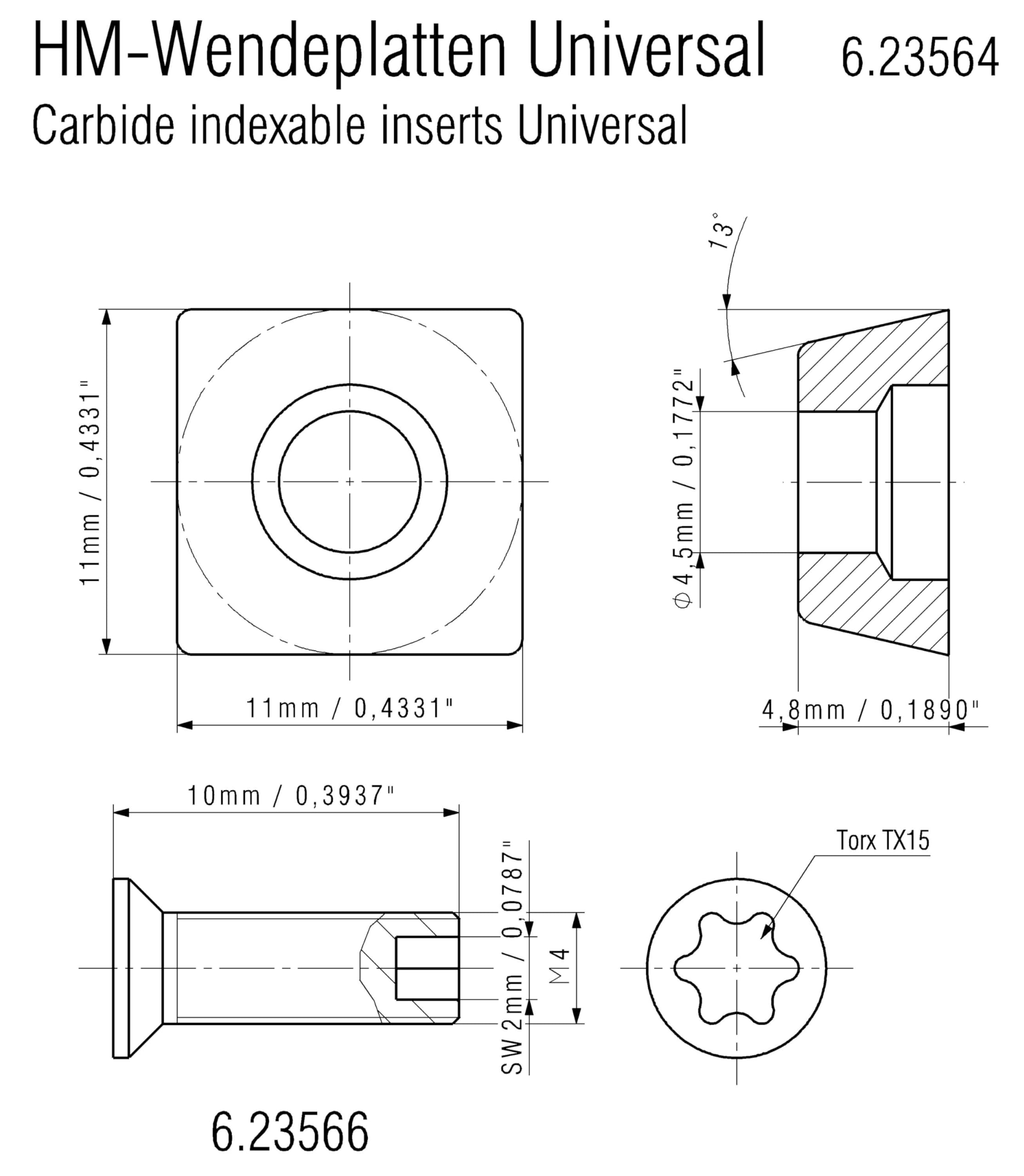 METABO 623564000-10 placas reversibles Universal Bisel 90° para acero grano fino/-construcción, acero Inox