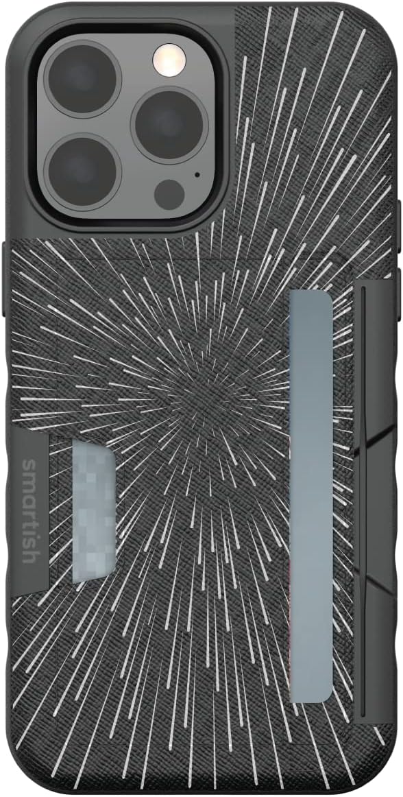 Smartish - Lightspeed - iPhone 14 Pro Max Wallet Case - Wallet Slayer Vol. 2 [Slim + Protective] Credit Card Holder w/Kickstand - Drop Tested Hidden Slot Compatible with Apple iPhone 14 Pro Max