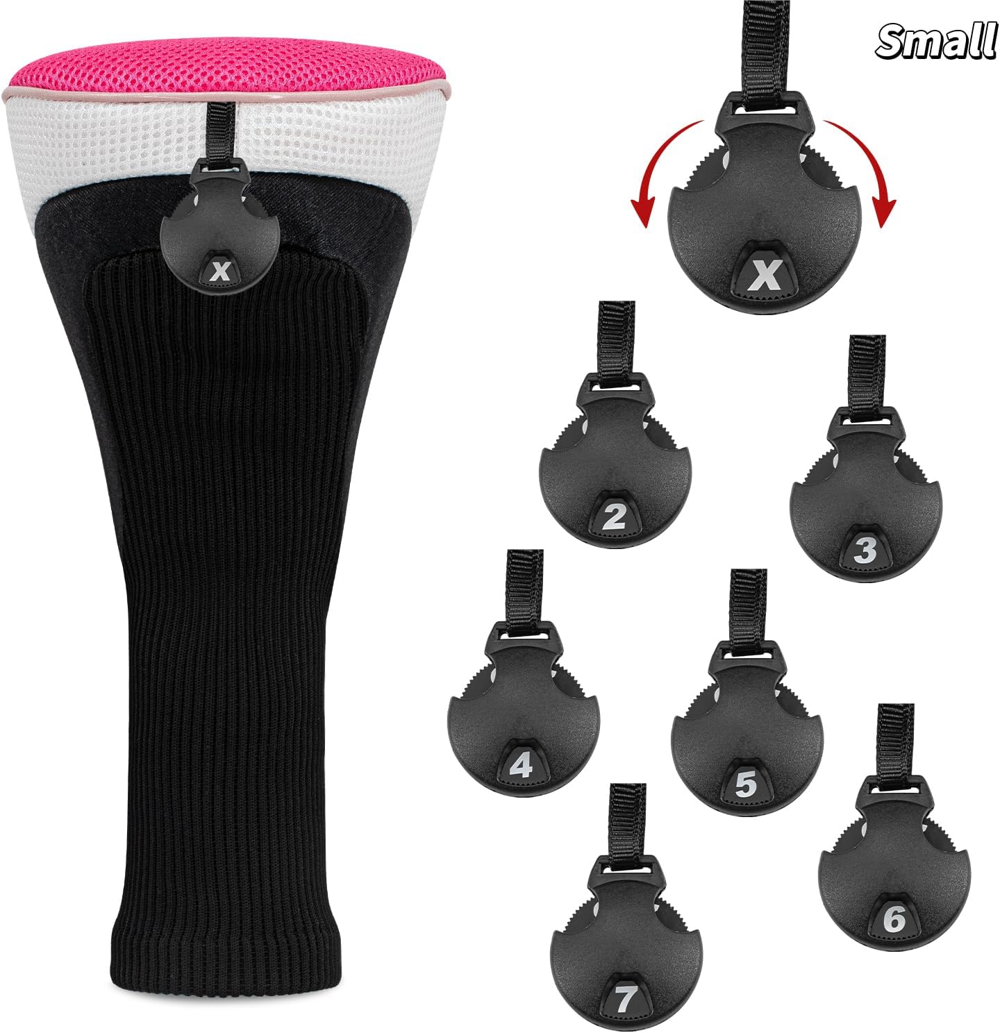Wood Headcover Golf Club Covers Driver Headcovers Nylon Head Covers Designed to Fit All Woods - 3/4/5/6 Pack/Set Golf Accessories Suitable for Men and Women