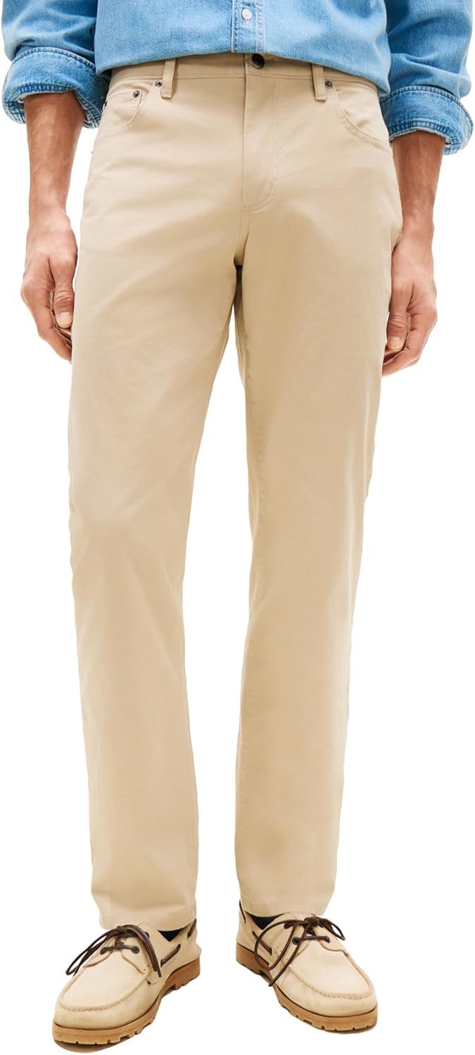 Tommy Hilfiger Men's Causal Five Pocket Pants with Stretch in Straight Fit